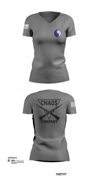 Womens Short Sleeve Vneck Shirt, C-Co 1/116 29th IN BDE, , Teamtime, Team time, sublimation, custom sports apparel, team uniforms, spirit wear, spiritwear, sports uniforms, custom shirts, team store, custom team store, fundraiser sports, apparel fundraiser