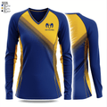 Cuba High School Volleyball 47808550 Women's Long Sleeve V-neck Shirt - 1