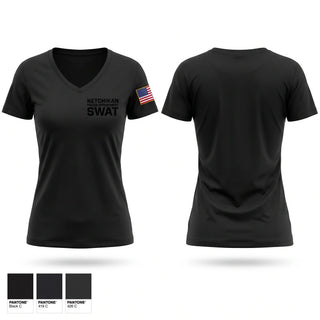 Womens Short Sleeve Vneck Shirt, Ketchikan Police Department SWAT, Police, Teamtime, Team time, sublimation, custom sports apparel, team uniforms, spirit wear, spiritwear, sports uniforms, custom shirts, team store, custom team store, fundraiser sports, apparel fundraiser