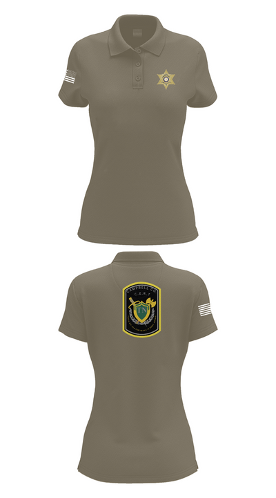 C.C.S.O. CERT 25474985 Women's Short Sleeve Performance Polo  - 71