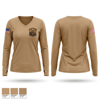 Womens Long Sleeve Vneck Shirt, CDTF, Army, Teamtime, Team time, sublimation, custom sports apparel, team uniforms, spirit wear, spiritwear, sports uniforms, custom shirts, team store, custom team store, fundraiser sports, apparel fundraiser