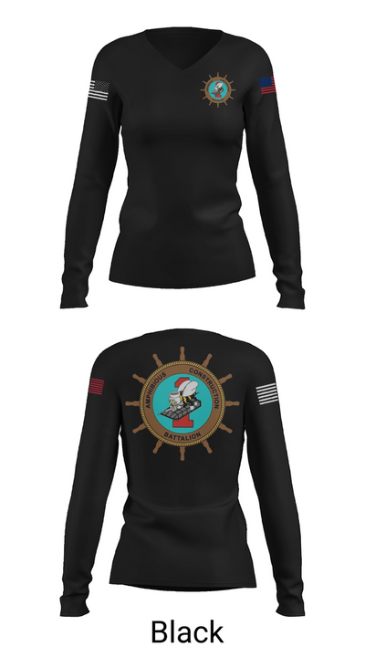 ACB-1 33490602 Women's Long Sleeve V-neck Shirt - 35