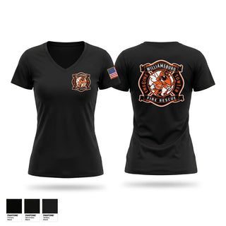 Womens Short Sleeve Vneck Shirt, Williamsburg Fire Department, Fire Department, Teamtime, Team time, sublimation, custom sports apparel, team uniforms, spirit wear, spiritwear, sports uniforms, custom shirts, team store, custom team store, fundraiser sports, apparel fundraiser