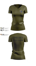Livingston Co Sheriff K9 Women's Short Sleeve V-neck Shirt - 9
