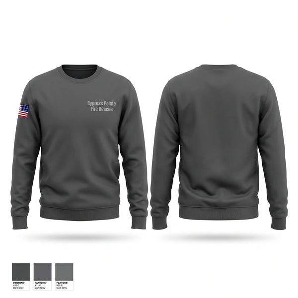 Crew Neck Sweatshirt, Cypress Pointe Fire & Rescue, Fire Department, Teamtime, Team time, sublimation, custom sports apparel, team uniforms, spirit wear, spiritwear, sports uniforms, custom shirts, team store, custom team store, fundraiser sports, apparel fundraiser