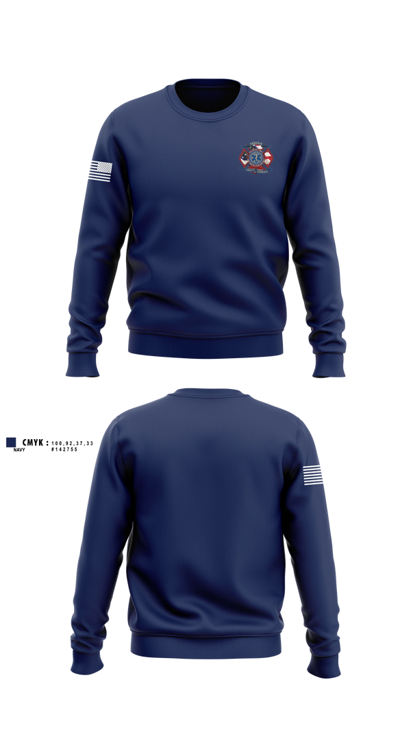 Crew Neck Sweatshirt, Pleasant Hill Fire District, Fire Department, Teamtime, Team time, sublimation, custom sports apparel, team uniforms, spirit wear, spiritwear, sports uniforms, custom shirts, team store, custom team store, fundraiser sports, apparel fundraiser