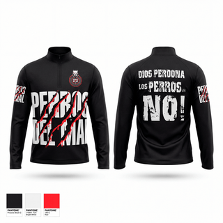 Quarter Zip Jacket, PERROS DEL MAL, Men's Soccer, Teamtime, Team time, sublimation, custom sports apparel, team uniforms, spirit wear, spiritwear, sports uniforms, custom shirts, team store, custom team store, fundraiser sports, apparel fundraiser