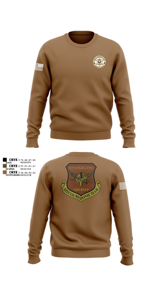 Crew Neck Sweatshirt, Evangeline Parish Sheriffs Office S.R.T, Police, Teamtime, Team time, sublimation, custom sports apparel, team uniforms, spirit wear, spiritwear, sports uniforms, custom shirts, team store, custom team store, fundraiser sports, apparel fundraiser