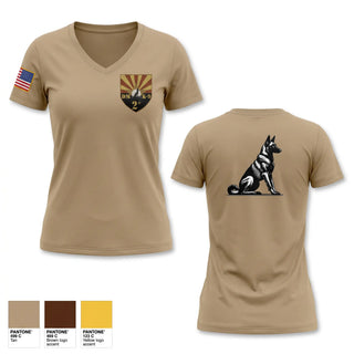 Womens Short Sleeve Vneck Shirt, 355 K9, Air Force, Teamtime, Team time, sublimation, custom sports apparel, team uniforms, spirit wear, spiritwear, sports uniforms, custom shirts, team store, custom team store, fundraiser sports, apparel fundraiser
