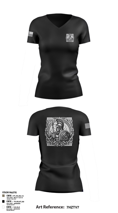 Detachment 9 10001787 Women's Short Sleeve V-neck Shirt - 3