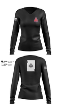 Recruiting and retention battalion  Women's Long Sleeve V-neck Shirt - 100