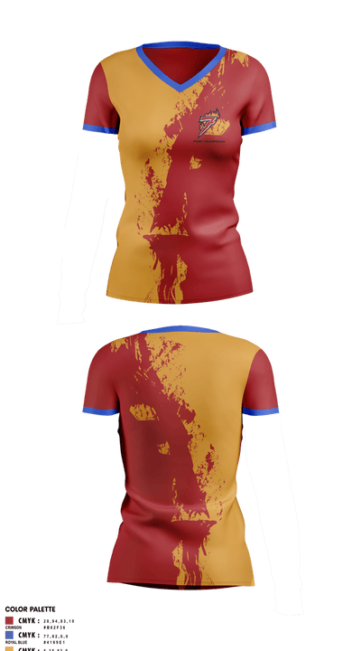 Fury Fastpitch 66843376 Women's Short Sleeve V-neck Shirt - 1