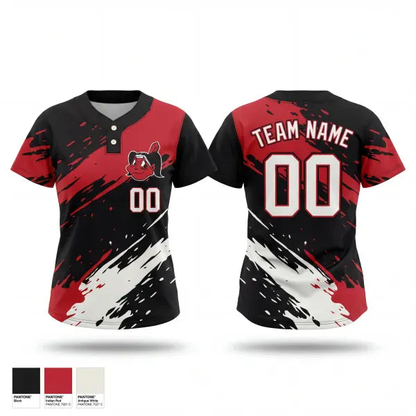 Two Button Softball Jersey, Sissonville Lady Indians, Softball, Teamtime, Team time, sublimation, custom sports apparel, team uniforms, spirit wear, spiritwear, sports uniforms, custom shirts, team store, custom team store, fundraiser sports, apparel fundraiser