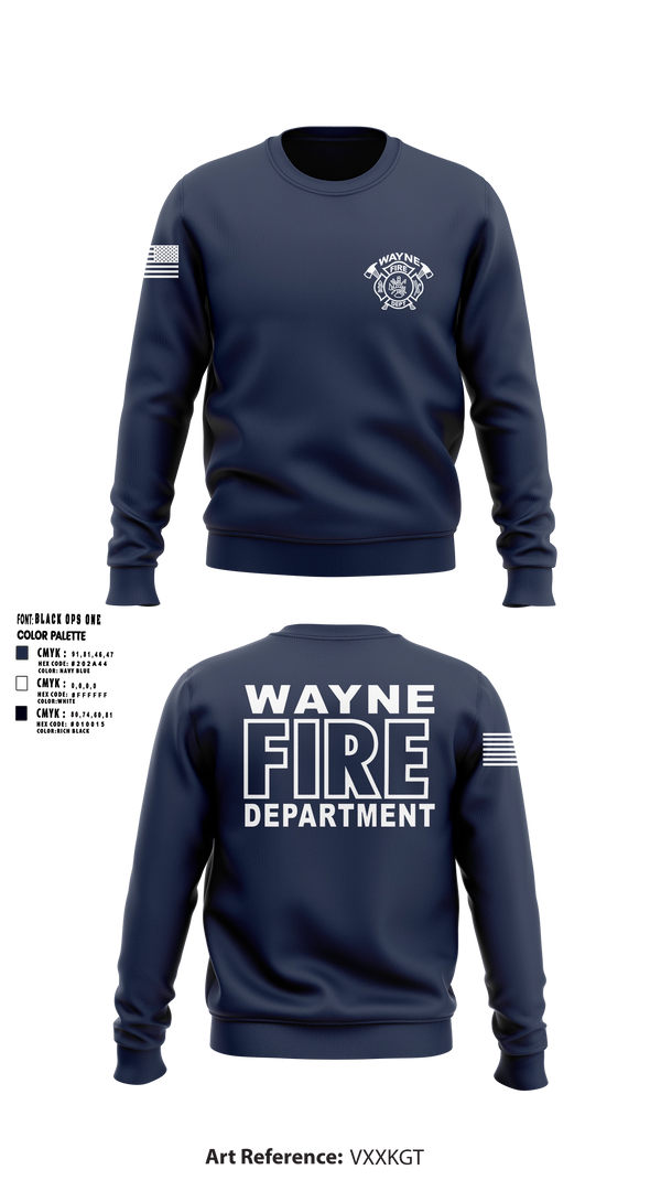 Crew Neck Sweatshirt, Wayne Fire Department, Fire Department, Teamtime, Team time, sublimation, custom sports apparel, team uniforms, spirit wear, spiritwear, sports uniforms, custom shirts, team store, custom team store, fundraiser sports, apparel fundraiser