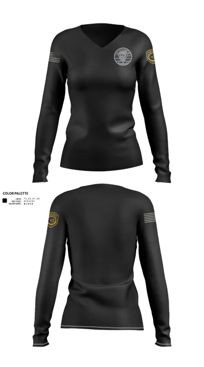 Robstown Police Department Narcotics Division Women's Long Sleeve V-neck Shirt - 60