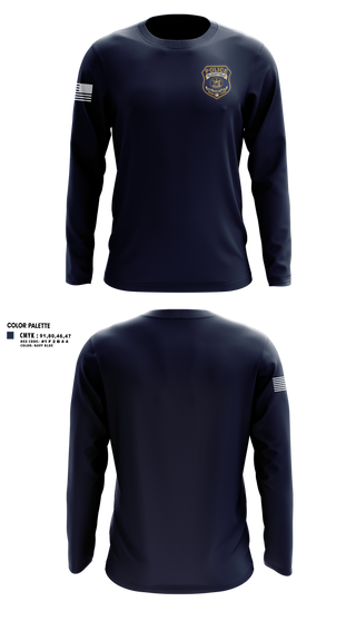 Long Sleeve Performance Shirt, Ellicottville Police Department, Police, Teamtime, Team time, sublimation, custom sports apparel, team uniforms, spirit wear, spiritwear, sports uniforms, custom shirts, team store, custom team store, fundraiser sports, apparel fundraiser