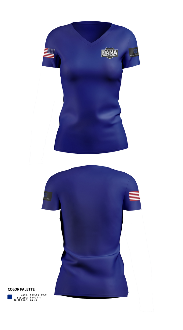 Womens Short Sleeve Vneck Shirt, Alabama SalesDana Safety Supply, Police, Teamtime, Team time, sublimation, custom sports apparel, team uniforms, spirit wear, spiritwear, sports uniforms, custom shirts, team store, custom team store, fundraiser sports, apparel fundraiser