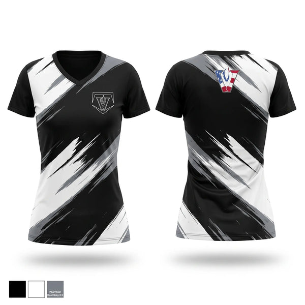 Womens Short Sleeve Vneck Shirt, Vandegrift High School Baseball, Baseball, Teamtime, Team time, sublimation, custom sports apparel, team uniforms, spirit wear, spiritwear, sports uniforms, custom shirts, team store, custom team store, fundraiser sports, apparel fundraiser