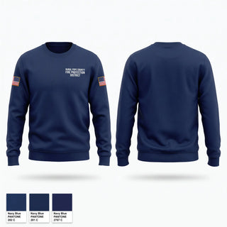 Crew Neck Sweatshirt, Rural Pope County Fire Protection District, Fire Department, Teamtime, Team time, sublimation, custom sports apparel, team uniforms, spirit wear, spiritwear, sports uniforms, custom shirts, team store, custom team store, fundraiser sports, apparel fundraiser