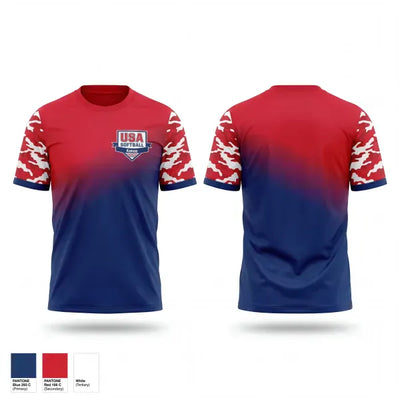 USA Softball of Kansas 51695691 Old School Cotton Feel Shirt - 1