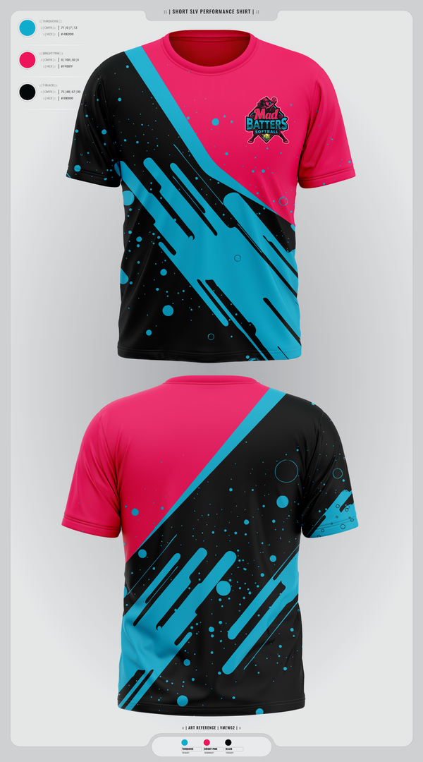 Short Sleeve Performance Shirt, MadBatters Softball, Softball, Teamtime, Team time, sublimation, custom sports apparel, team uniforms, spirit wear, spiritwear, sports uniforms, custom shirts, team store, custom team store, fundraiser sports, apparel fundraiser