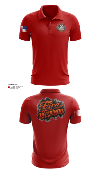 Short Sleeve Performance Polo, Sibley District 2, Fire Department, Teamtime, Team time, sublimation, custom sports apparel, team uniforms, spirit wear, spiritwear, sports uniforms, custom shirts, team store, custom team store, fundraiser sports, apparel fundraiser