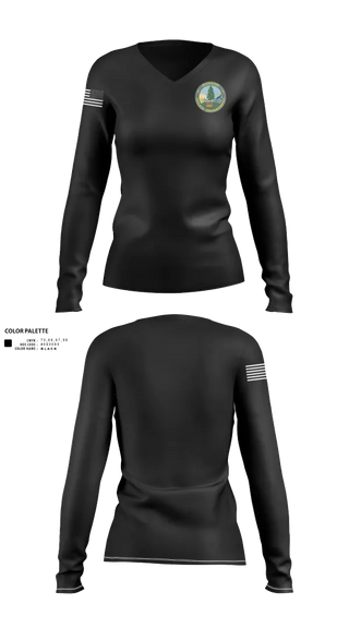 Womens Long Sleeve Vneck Shirt, Bangor PD, Police, Teamtime, Team time, sublimation, custom sports apparel, team uniforms, spirit wear, spiritwear, sports uniforms, custom shirts, team store, custom team store, fundraiser sports, apparel fundraiser