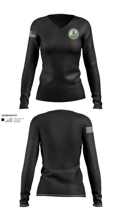 Bangor PD 19370078 Women's Long Sleeve V-neck Shirt - 21