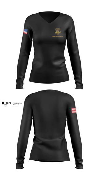 Womens Long Sleeve Vneck Shirt, Maryland Transportation Authority Police CIU, Police, Teamtime, Team time, sublimation, custom sports apparel, team uniforms, spirit wear, spiritwear, sports uniforms, custom shirts, team store, custom team store, fundraiser sports, apparel fundraiser