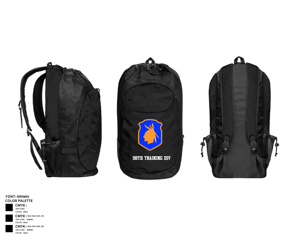 Gear Bag, 98th training div, , Teamtime, Team time, sublimation, custom sports apparel, team uniforms, spirit wear, spiritwear, sports uniforms, custom shirts, team store, custom team store, fundraiser sports, apparel fundraiser
