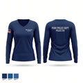Peru Police Dept Women's Long Sleeve V-neck Shirt - 1