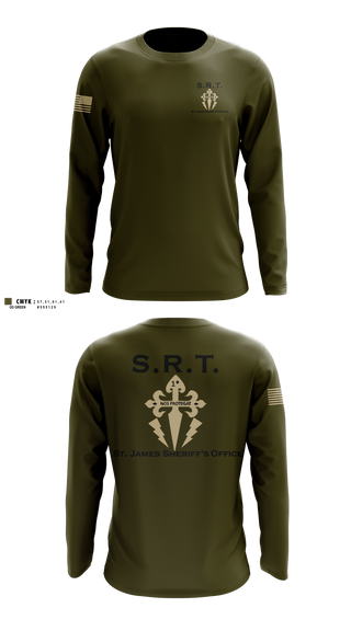 Long Sleeve Performance Shirt, St. James Parish Sheriff's Office SRT, Police, Teamtime, Team time, sublimation, custom sports apparel, team uniforms, spirit wear, spiritwear, sports uniforms, custom shirts, team store, custom team store, fundraiser sports, apparel fundraiser