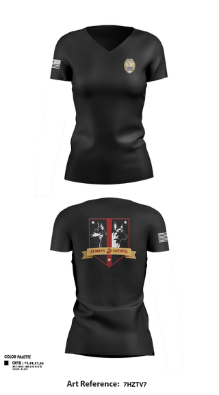 Womens Short Sleeve Vneck Shirt, Camp Pendleton K9, Police, Teamtime, Team time, sublimation, custom sports apparel, team uniforms, spirit wear, spiritwear, sports uniforms, custom shirts, team store, custom team store, fundraiser sports, apparel fundraiser