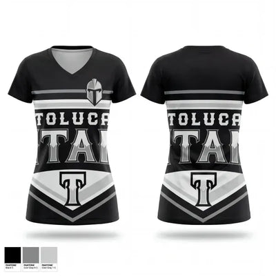 Toluca Baseball 65250990 Women's Short Sleeve V-neck Shirt - 1