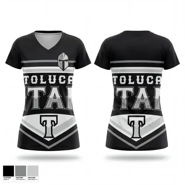 Toluca Baseball 65250990 Women's Short Sleeve V-neck Shirt - 1