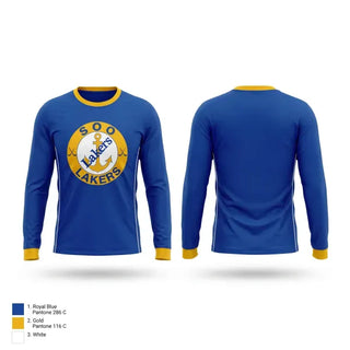 Long Sleeve Performance Shirt, Soo Lakers, Ice Hockey, Teamtime, Team time, sublimation, custom sports apparel, team uniforms, spirit wear, spiritwear, sports uniforms, custom shirts, team store, custom team store, fundraiser sports, apparel fundraiser