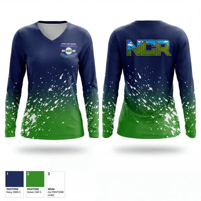 NCR 62335593 Women's Long Sleeve V-neck Shirt - 1