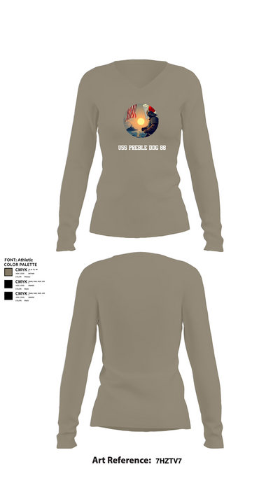 Uss Preble DDG 88 21838003 Women's Long Sleeve V-neck Shirt - 59