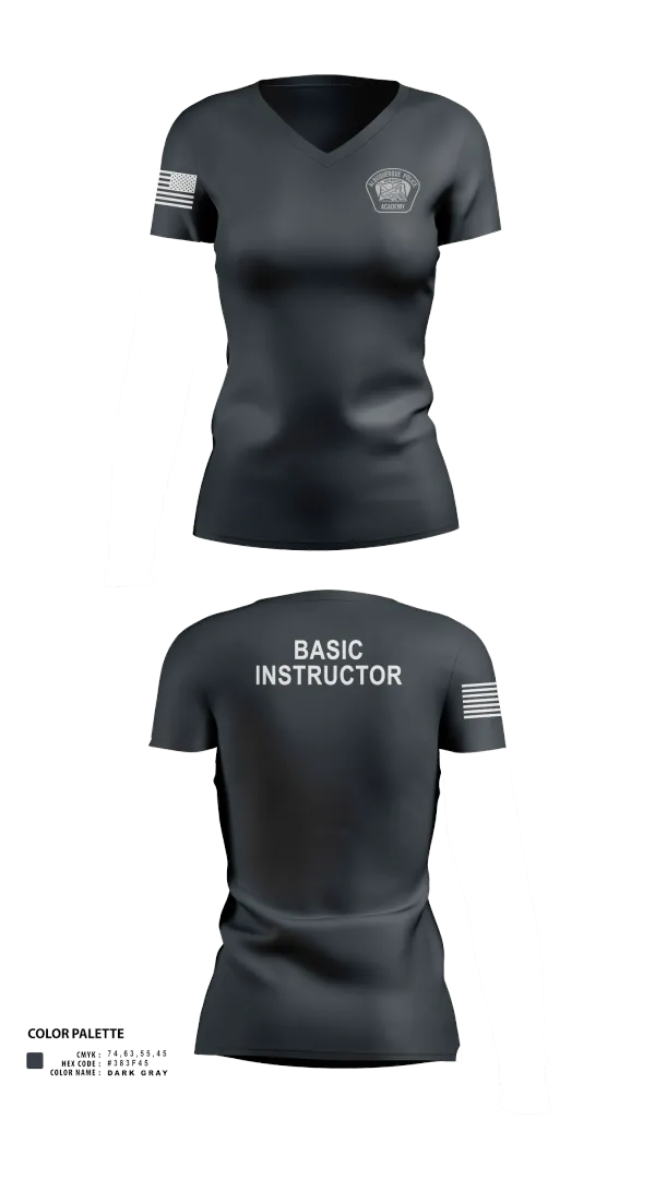 Womens Short Sleeve Vneck Shirt, Academy- Basic Unit, Police, Teamtime, Team time, sublimation, custom sports apparel, team uniforms, spirit wear, spiritwear, sports uniforms, custom shirts, team store, custom team store, fundraiser sports, apparel fundraiser