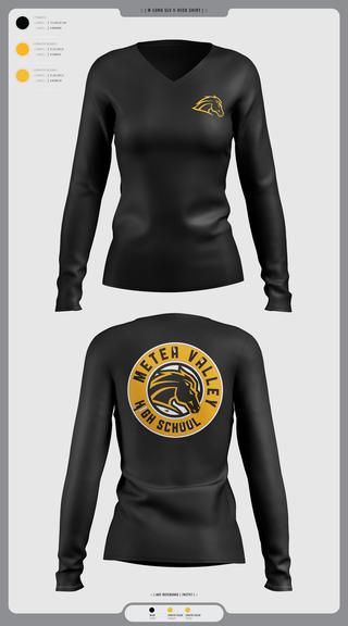 Womens Long Sleeve Vneck Shirt, Metea Valley High School Cheer, Cheer, Teamtime, Team time, sublimation, custom sports apparel, team uniforms, spirit wear, spiritwear, sports uniforms, custom shirts, team store, custom team store, fundraiser sports, apparel fundraiser