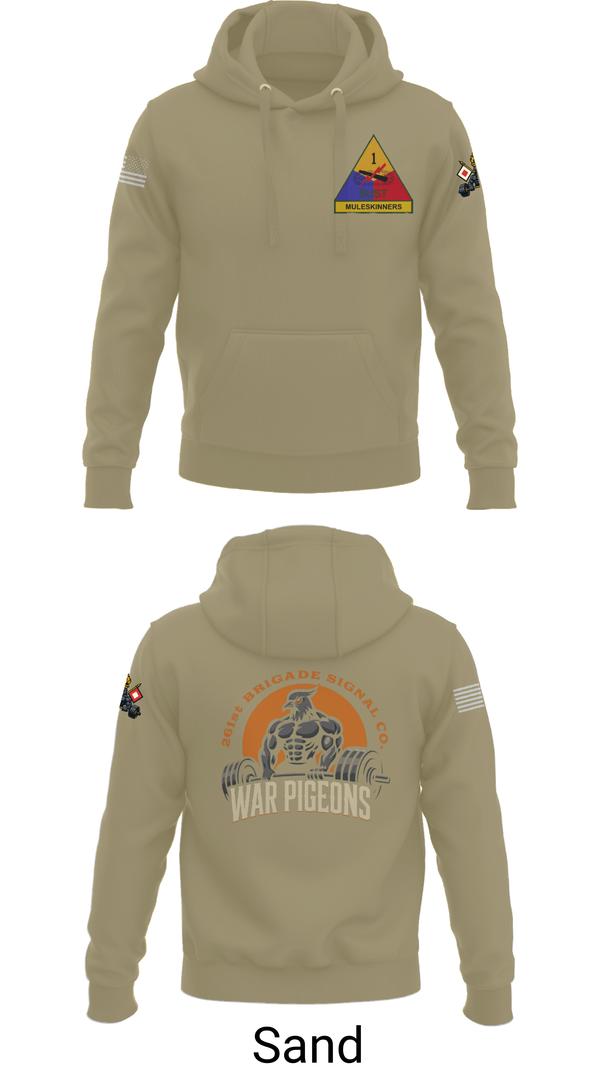 Hoodie, 261st War Pigeons, Army, Teamtime, Team time, sublimation, custom sports apparel, team uniforms, spirit wear, spiritwear, sports uniforms, custom shirts, team store, custom team store, fundraiser sports, apparel fundraiser