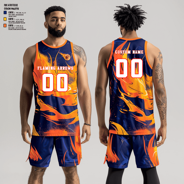 Mens Basketball Jersey, Flaming Arrows, Men's Basketball, Teamtime, Team time, sublimation, custom sports apparel, team uniforms, spirit wear, spiritwear, sports uniforms, custom shirts, team store, custom team store, fundraiser sports, apparel fundraiser