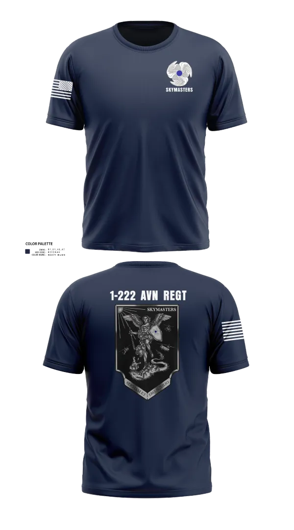 Old School Cotton Feel Shirt, 1-222 Aviaition Regiment, Army, Teamtime, Team time, sublimation, custom sports apparel, team uniforms, spirit wear, spiritwear, sports uniforms, custom shirts, team store, custom team store, fundraiser sports, apparel fundraiser