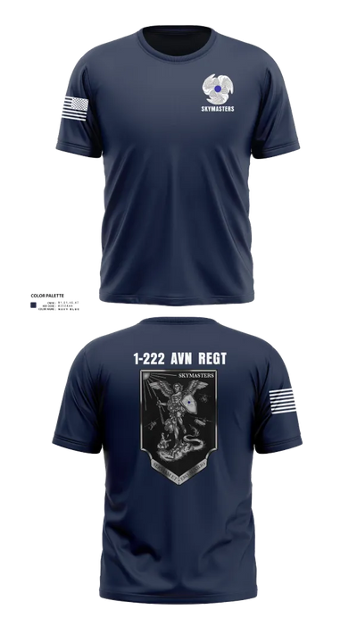 1-222 Aviaition Regiment 73134658 Short Sleeve Performance Shirt - 23