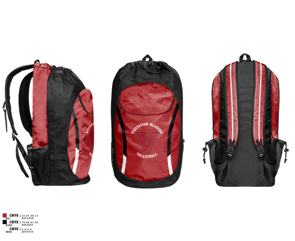 Gear Bag, Visitation Blazers Volleyball, Women's Volleyball, Teamtime, Team time, sublimation, custom sports apparel, team uniforms, spirit wear, spiritwear, sports uniforms, custom shirts, team store, custom team store, fundraiser sports, apparel fundraiser