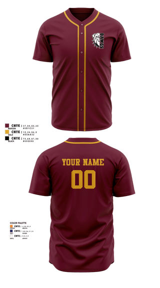 Full Button Baseball Jersey, Chesapeake Bay Dawgs, , Teamtime, Team time, sublimation, custom sports apparel, team uniforms, spirit wear, spiritwear, sports uniforms, custom shirts, team store, custom team store, fundraiser sports, apparel fundraiser