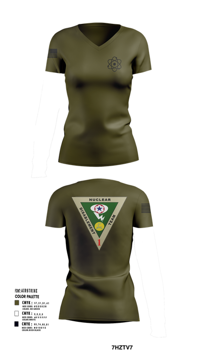 NDT-1 33736665 Women's Short Sleeve V-neck Shirt - 103