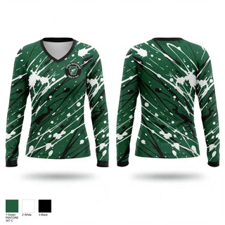 Womens Long Sleeve Vneck Shirt, James Buchanan High School Track & Field, Track & Field, Teamtime, Team time, sublimation, custom sports apparel, team uniforms, spirit wear, spiritwear, sports uniforms, custom shirts, team store, custom team store, fundraiser sports, apparel fundraiser