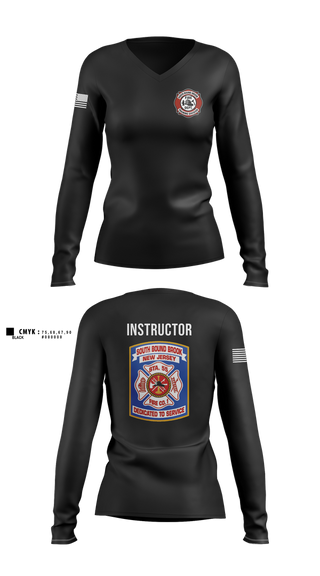 Womens Long Sleeve Vneck Shirt, South bound brook training division, , Teamtime, Team time, sublimation, custom sports apparel, team uniforms, spirit wear, spiritwear, sports uniforms, custom shirts, team store, custom team store, fundraiser sports, apparel fundraiser