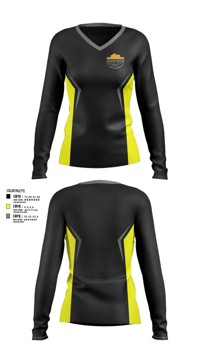B.R.I.D.G.E. Ballers Women's Long Sleeve V-neck Shirt - 1
